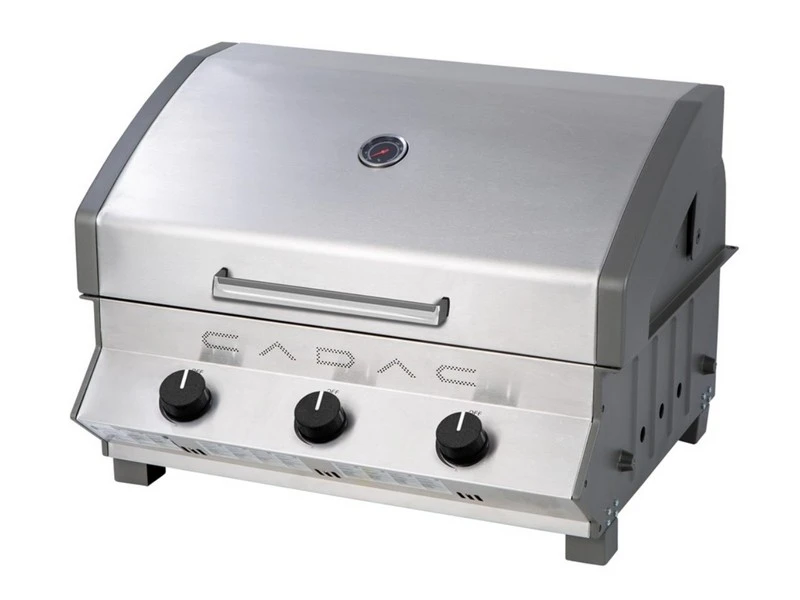 Cadac Inbouwbarbecue Meridian Built-in 3 Brander RVS