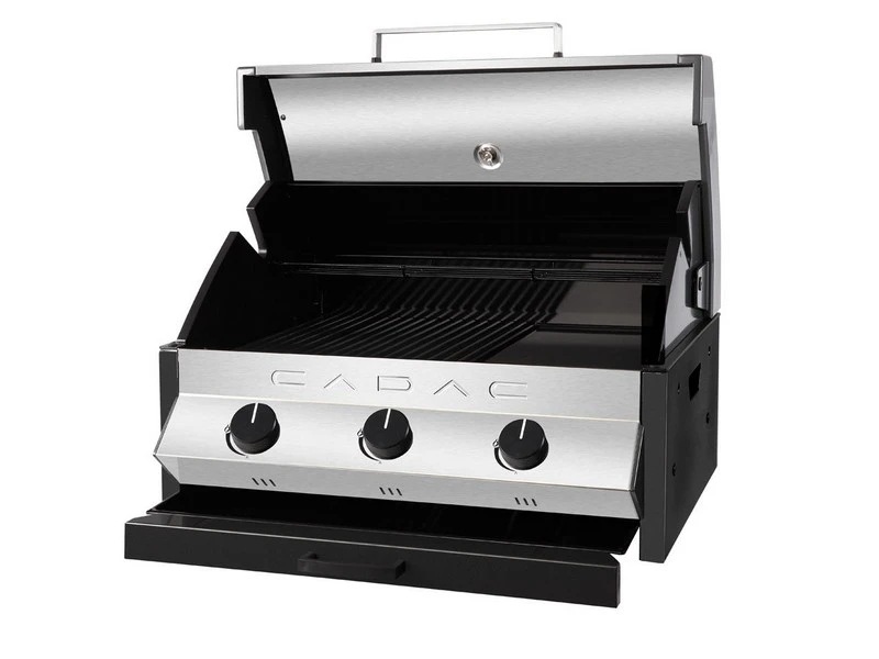 Cadac Inbouwbarbecue Meridian Built-in 3 Brander RVS - Afbeelding 4
