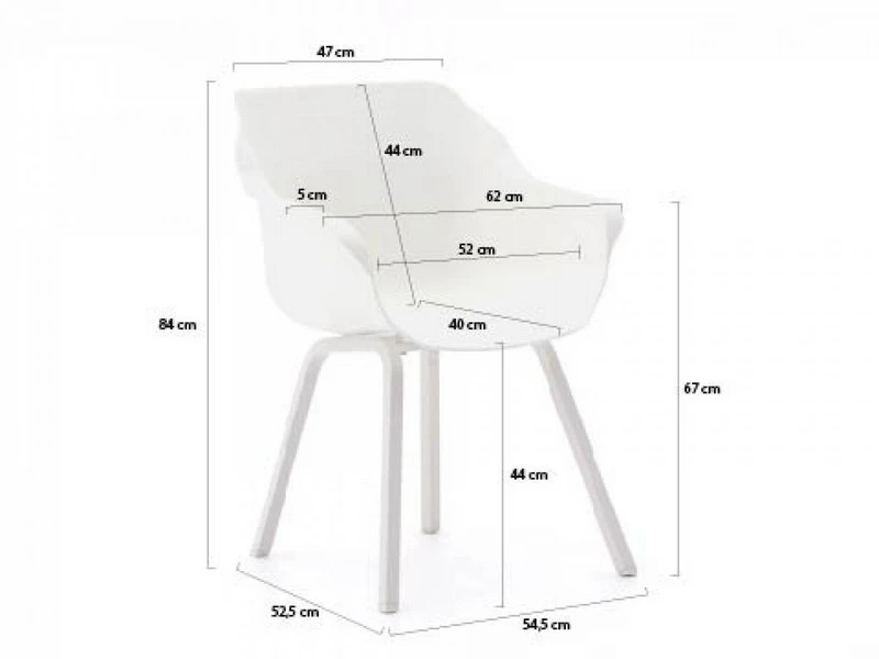 Hartman Tuinstoel Sophie Element Wit - Afbeelding 6