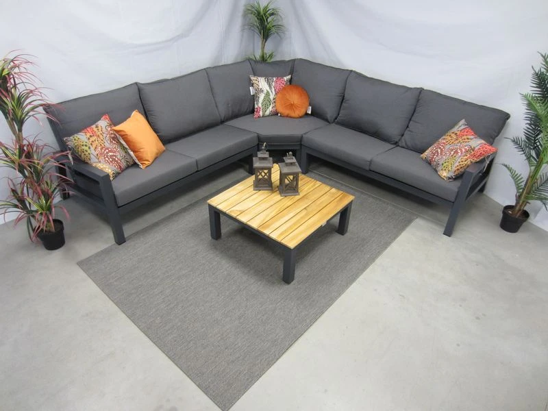 Te Velde Tuinmeubelen Jackson Aluminium Hoek-lounge Set 4 Delig - Afbeelding 3