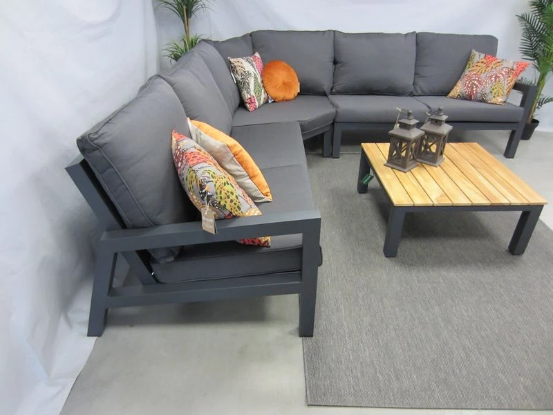 Te Velde Tuinmeubelen Jackson Aluminium Hoek-lounge Set 4 Delig - Afbeelding 4