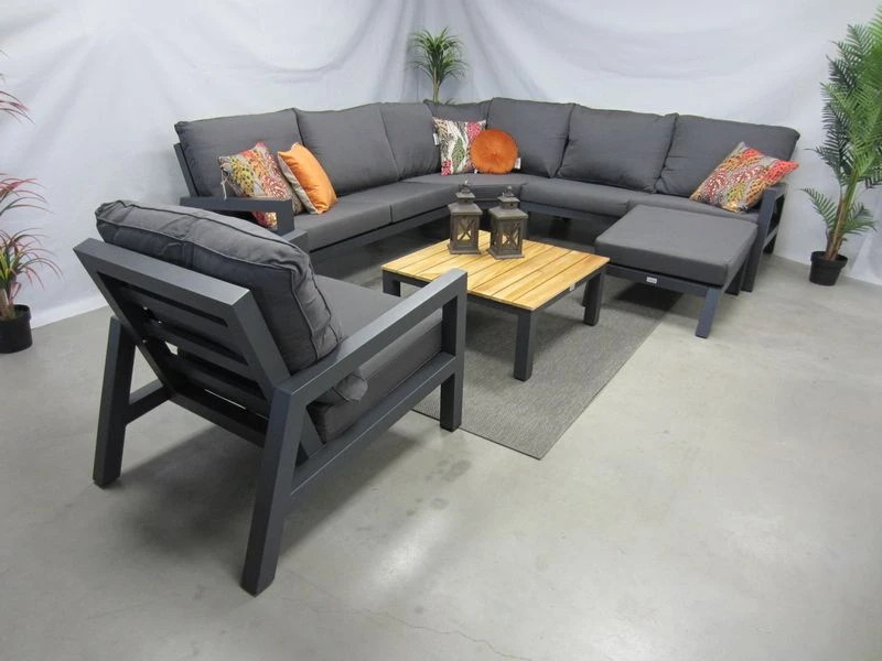 Te Velde Tuinmeubelen Jackson Aluminium Hoek-lounge Set 4 Delig - Afbeelding 6