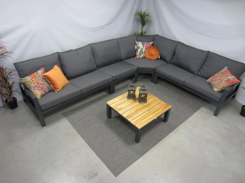 Te Velde Tuinmeubelen Jackson Aluminium Hoek-lounge Set 5 Delig - Afbeelding 3