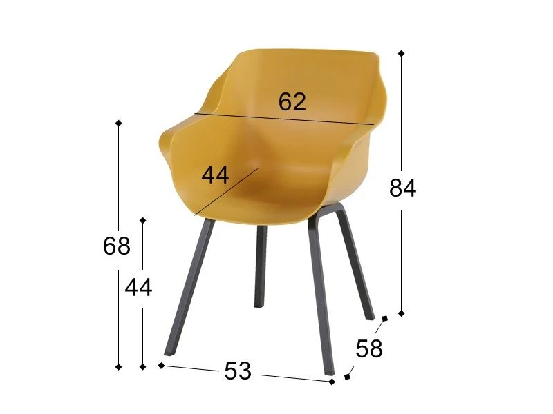 Hartman Tuinstoel Sophie Element Curry - Afbeelding 4