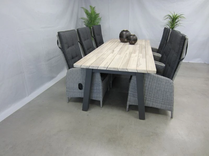 Te Velde Tuinmeubelen Tuinset Ross Met 4so Derby 240 Tafel