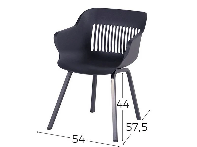 Hartman Tuinstoel Jill Element Zwart - Afbeelding 2