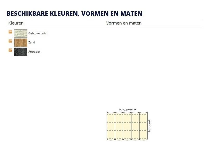 Nesling Coolfit Harmonica Schaduwdoek 2.90 Meter Breed 5 Meter Uitval - Afbeelding 4