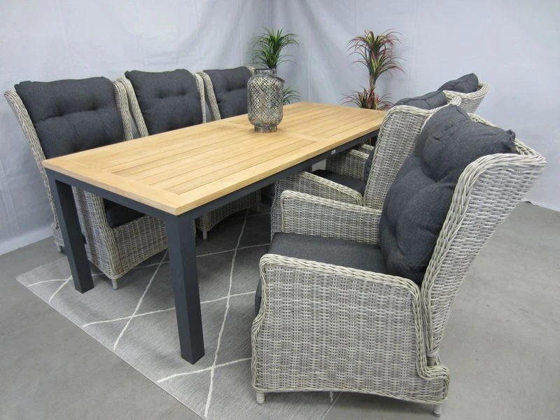 Te Velde Tuinmeubelen Tuinset Bombay Tuinstoel Met Palazzo Teak Tuintafel - Afbeelding 4