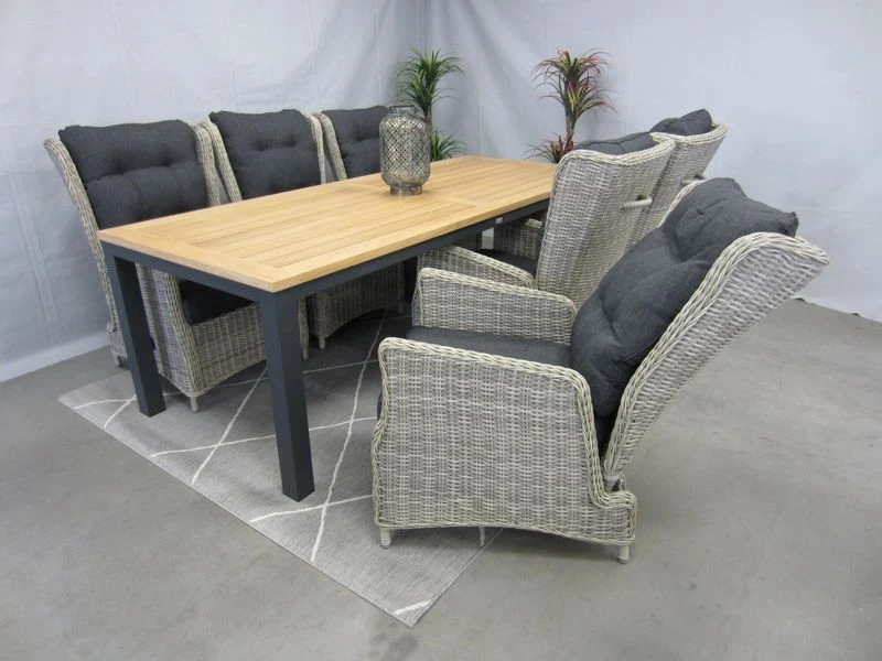 Te Velde Tuinmeubelen Tuinset Bombay Tuinstoel Met Palazzo Teak Tuintafel - Afbeelding 5