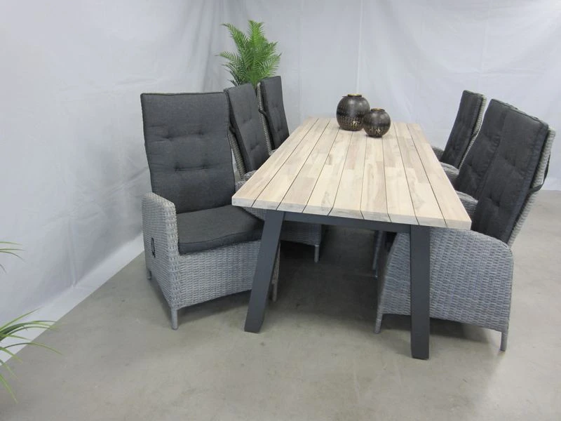 Te Velde Tuinmeubelen Tuinset Ross Met 4so Derby 240 Tafel - Afbeelding 5