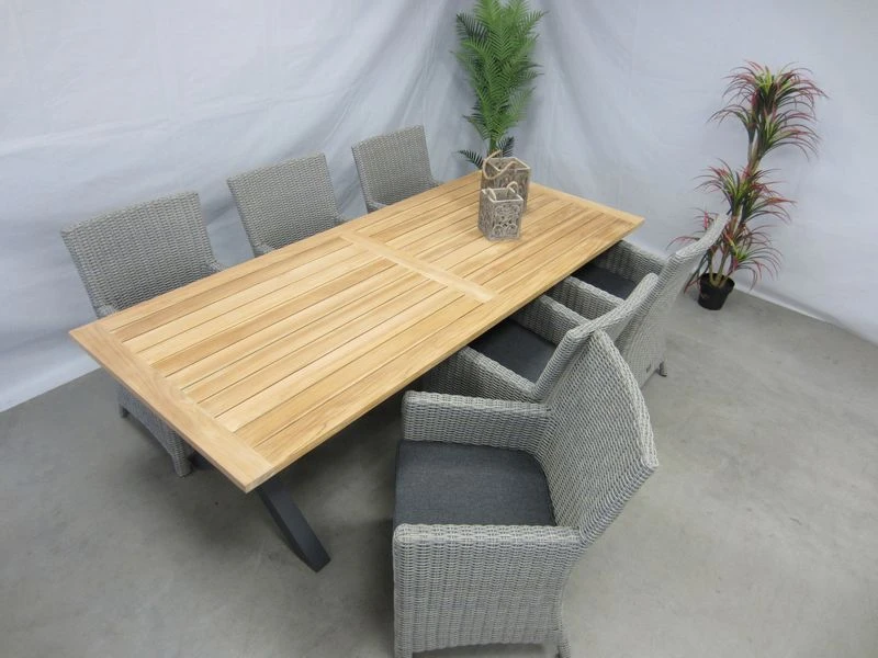 Te Velde Tuinmeubelen Amy Tuinstoel Met Lucan Teak Tuintafel - Afbeelding 3