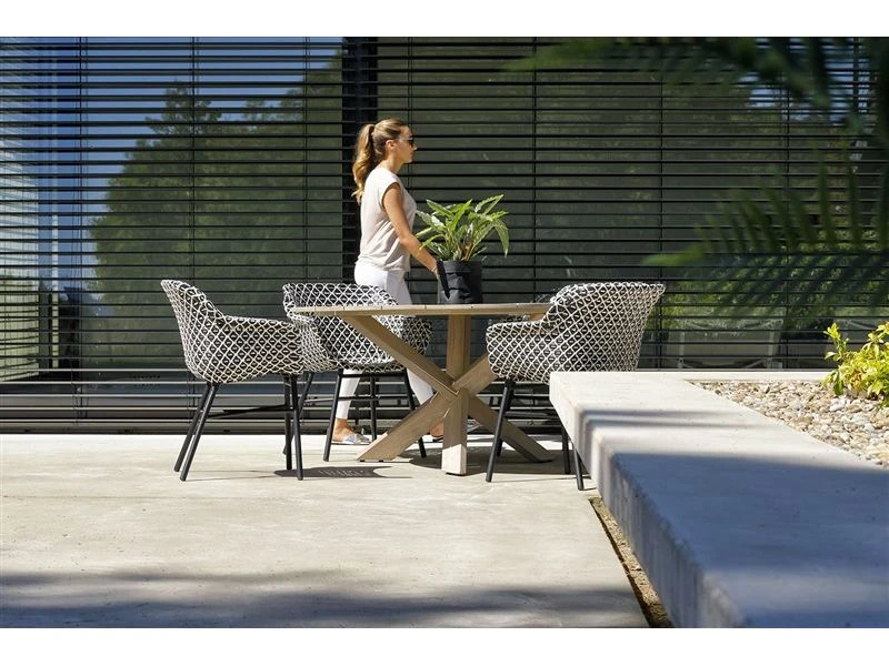 Hartman Tuinset Delphine Black-white Met Provence Tafel 150 - Afbeelding 2