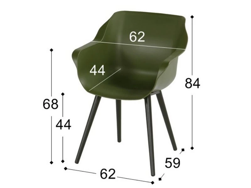 Hartman Tuinstoel Sophie Studio Moss - Afbeelding 4