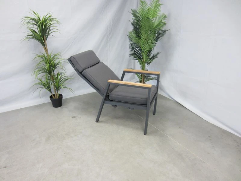 Te Velde Tuinmeubelen Palazzo Aluminium-teak Tuinstoel Verstelbaar - Afbeelding 4