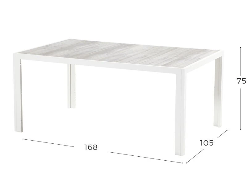 Hartman Tanger Tuintafel 168 Wit - Afbeelding 2