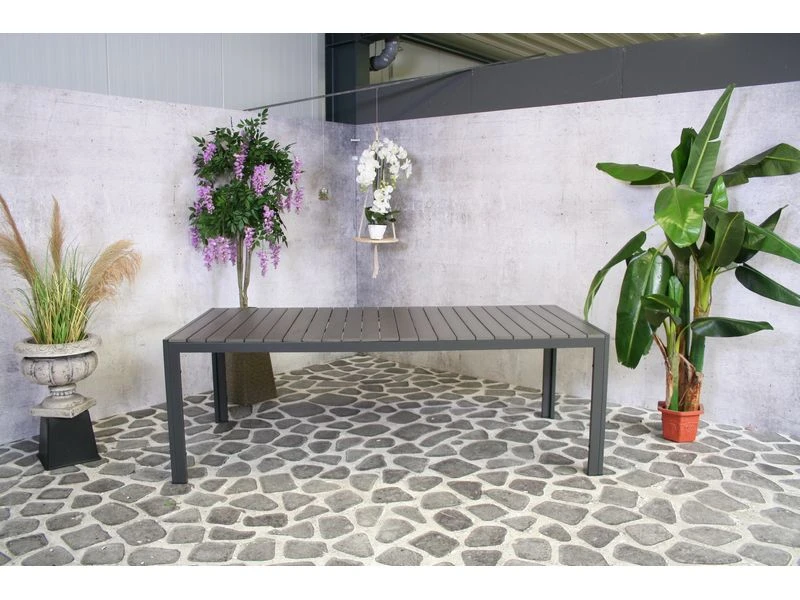Sensline Jersey Tuintafel Polywood 220 Antraciet