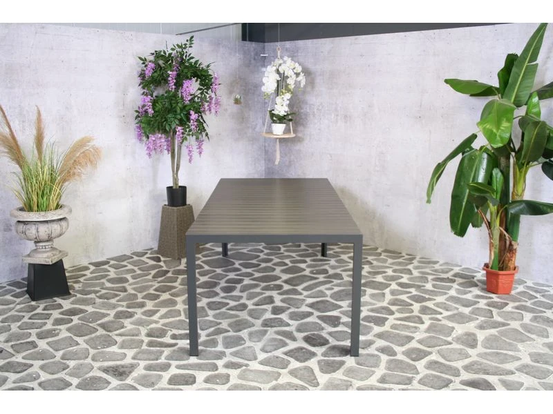Sensline Jersey Tuintafel Polywood 220 Antraciet - Afbeelding 4