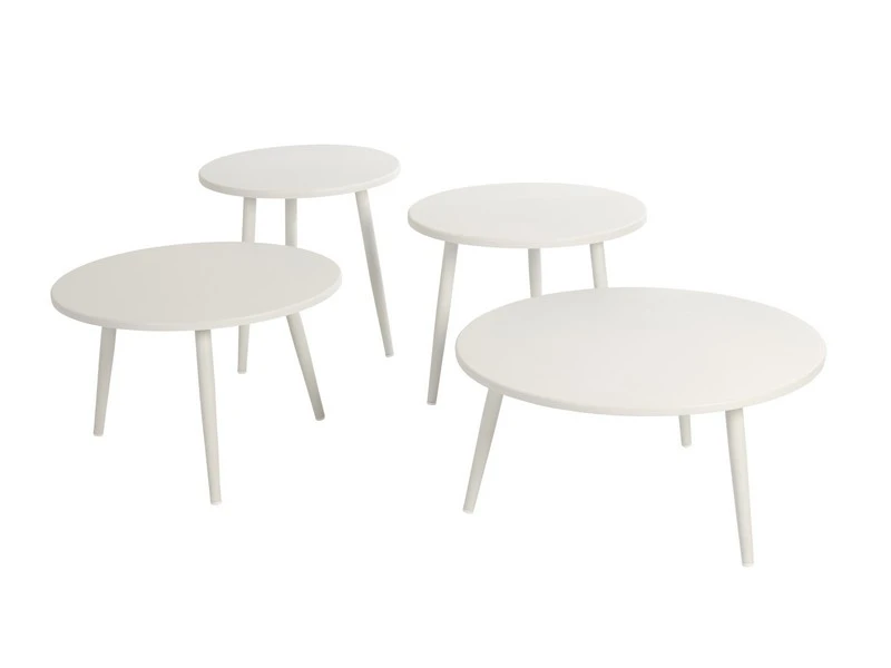 Beach 7 Coppa Bijzettafel Aluminium 55 Cm Rond White - Afbeelding 2