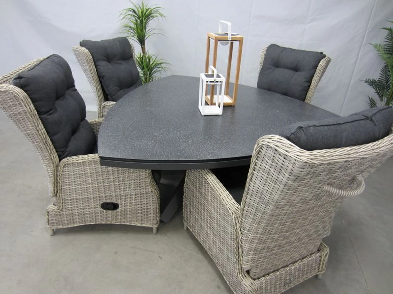 Te Velde Tuinmeubelen Tuinset Bombay Tuinstoel Met Mojito Driehoek Tuintafel - Afbeelding 2