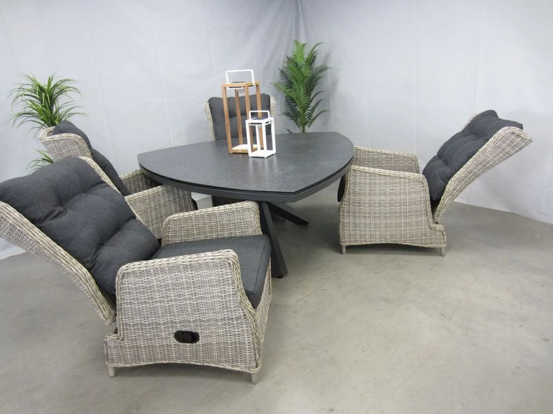 Te Velde Tuinmeubelen Tuinset Bombay Tuinstoel Met Mojito Driehoek Tuintafel - Afbeelding 3