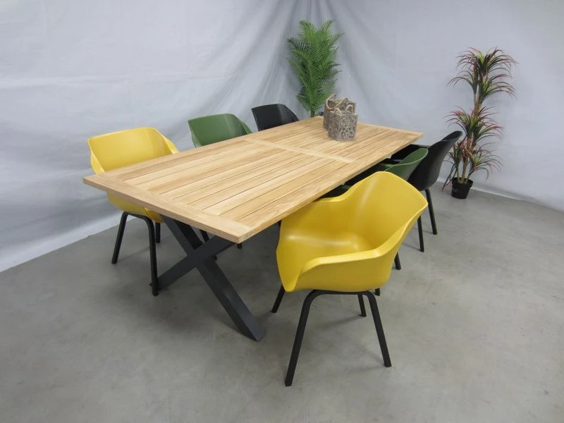 Hartman Tuinset Sophie Element Kleur Met Kruispoot Teaktafel 240 - Afbeelding 2