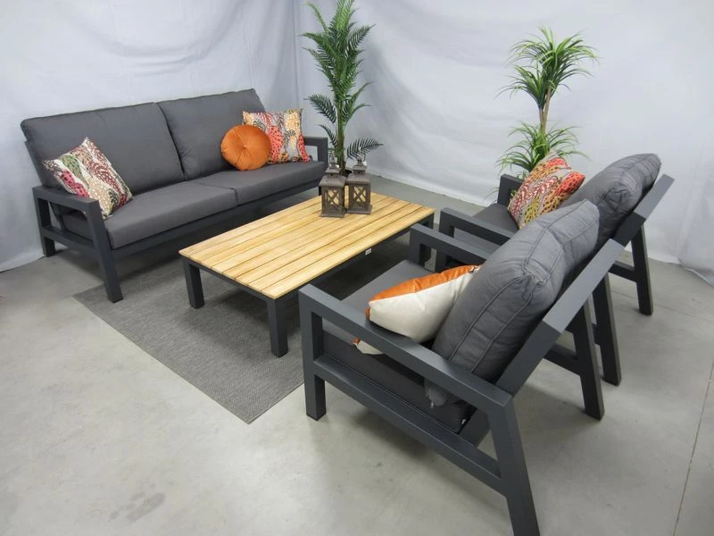 Te Velde Tuinmeubelen Jackson Aluminium Lounge Set 2 Zitsbank
