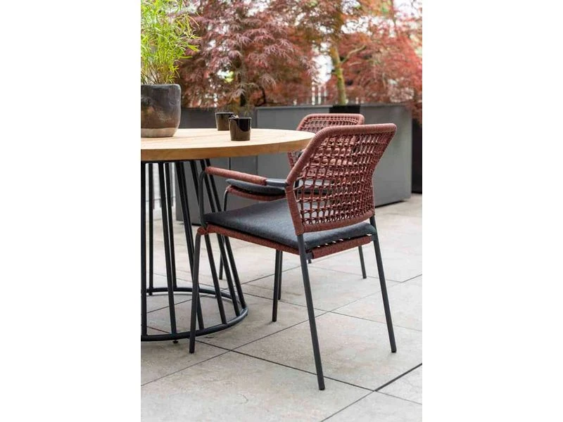 Taste By 4so Barista Stapelbare Tuinstoel Rope Terracotta - Afbeelding 6