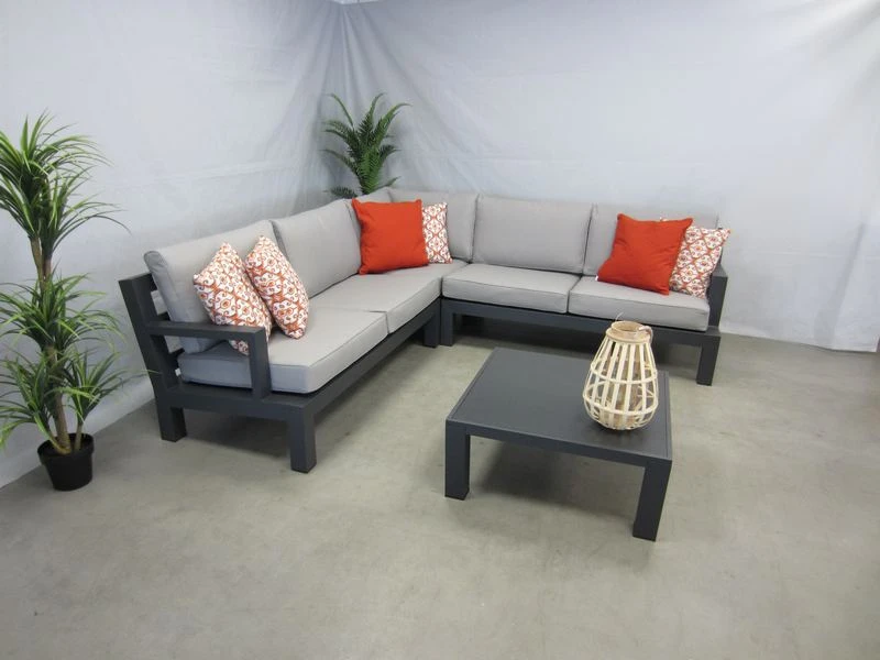Te Velde Tuinmeubelen Lauren Aluminium Hoek-lounge Set - Afbeelding 2