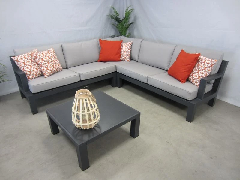 Te Velde Tuinmeubelen Lauren Aluminium Hoek-lounge Set - Afbeelding 3