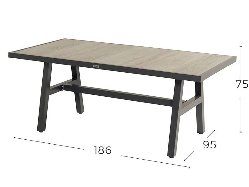 Hartman Athens Tuintafel 186 Xerix - Afbeelding 2