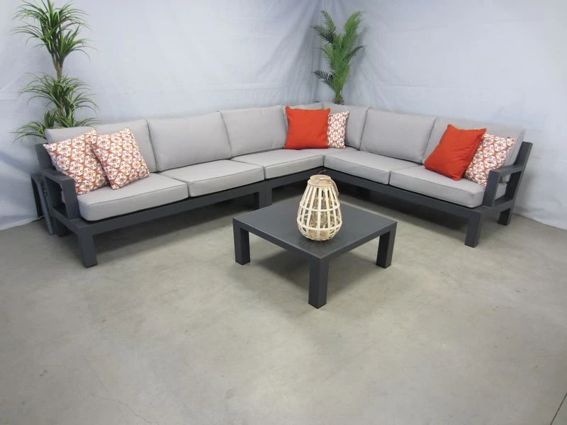 Te Velde Tuinmeubelen Lauren Aluminium Hoek-lounge Set 5 Delig