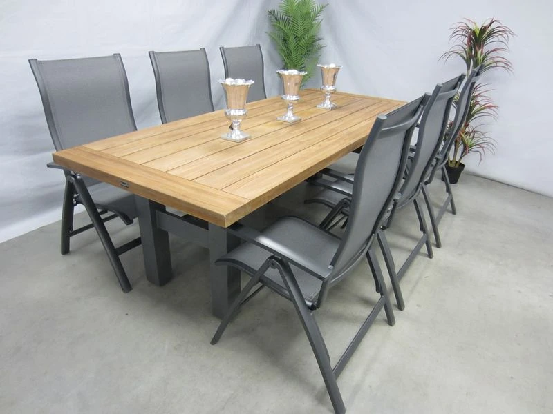 Te Velde Tuinmeubelen Tuinset Lecce Tuinstoel Met Hartman Yasmani Teak Tuintafel - Afbeelding 2