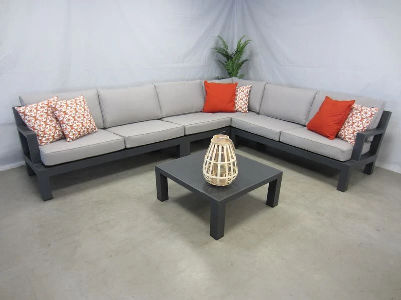 Te Velde Tuinmeubelen Lauren Aluminium Hoek-lounge Set 5 Delig - Afbeelding 3