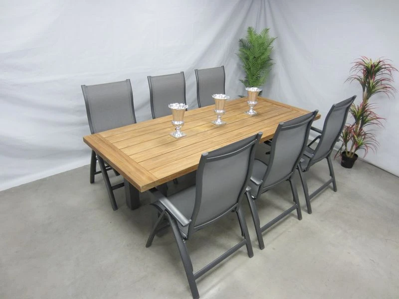 Te Velde Tuinmeubelen Tuinset Lecce Tuinstoel Met Hartman Yasmani Teak Tuintafel - Afbeelding 3
