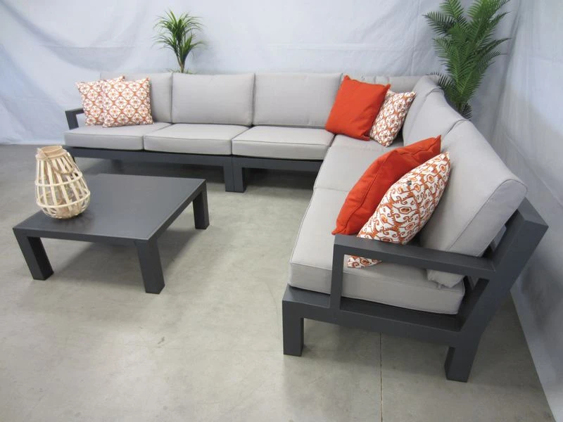 Te Velde Tuinmeubelen Lauren Aluminium Hoek-lounge Set 5 Delig - Afbeelding 4
