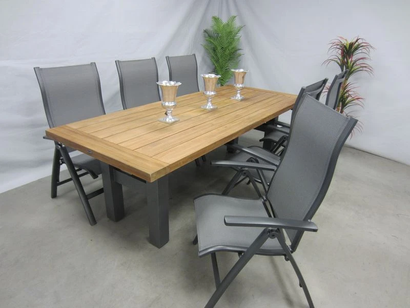 Te Velde Tuinmeubelen Tuinset Lecce Tuinstoel Met Hartman Yasmani Teak Tuintafel - Afbeelding 4