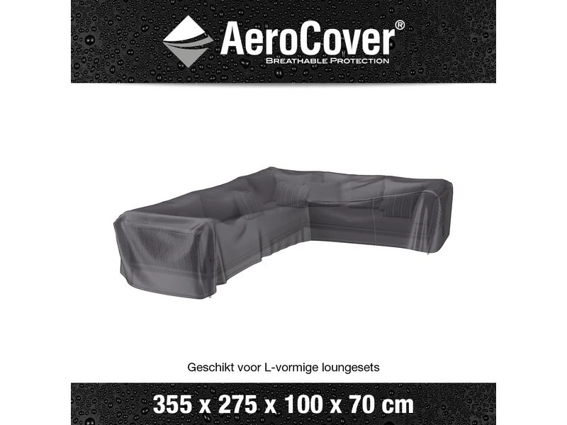 Platinum Aerocover Loungesethoes Hoekset Rechts 355x275x100xH70 - Afbeelding 2