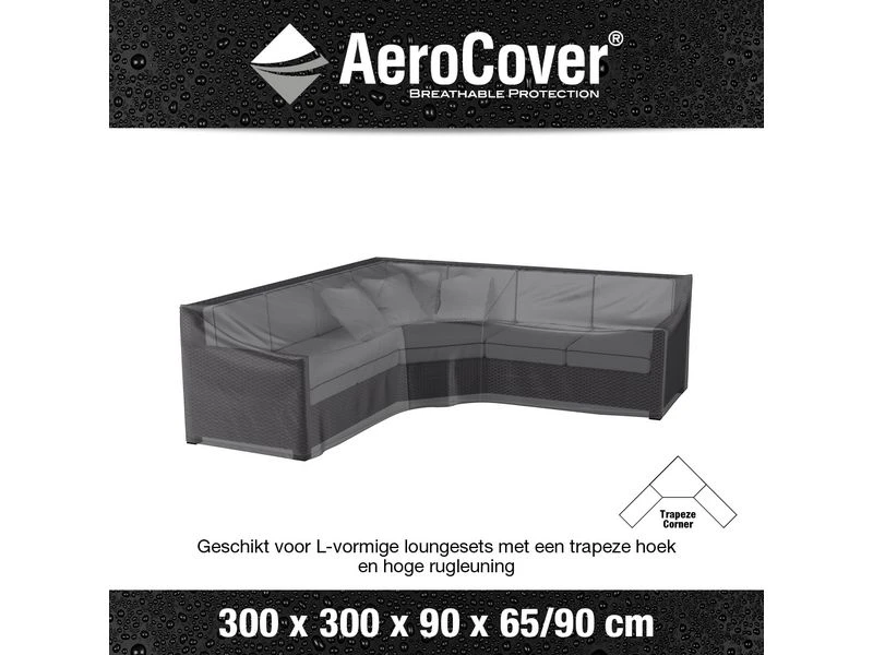 Platinum Aerocover Loungesethoes Hoekset Trapeze 300x300x90xH65/90 - Afbeelding 2
