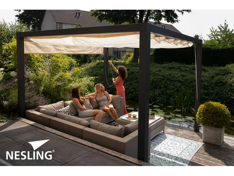 Nesling Aluminium Pergola Optiva Coolfit 402 X 402 Gebroken Wit - Afbeelding 3