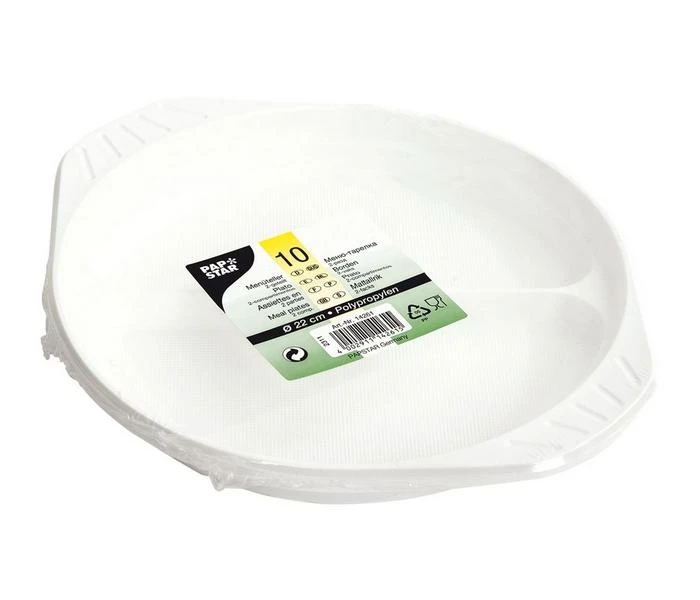 Papstar Weggooi Servies Platteborden 2 Vaks